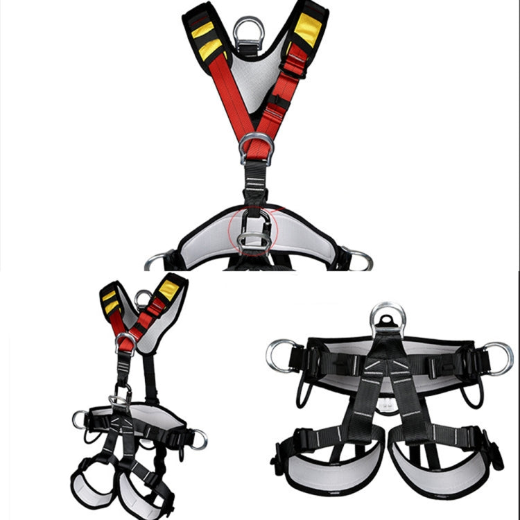 Lisslune | XINDA XDA9516 Outdoor Climbing Polyester High-Strength Rope Adjustable Descender Full-Body Safety Harness