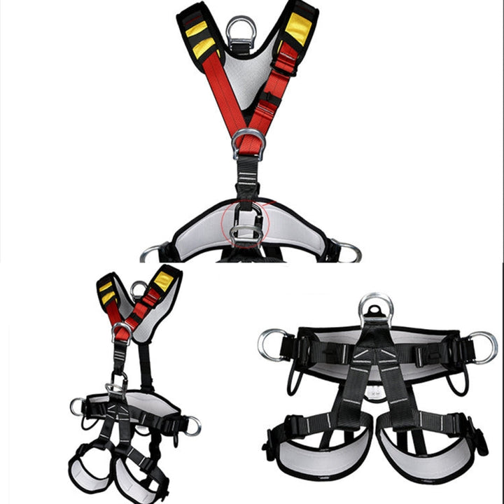 Lisslune | XINDA XDA9516 Outdoor Climbing Polyester High-Strength Rope Adjustable Descender Full-Body Safety Harness