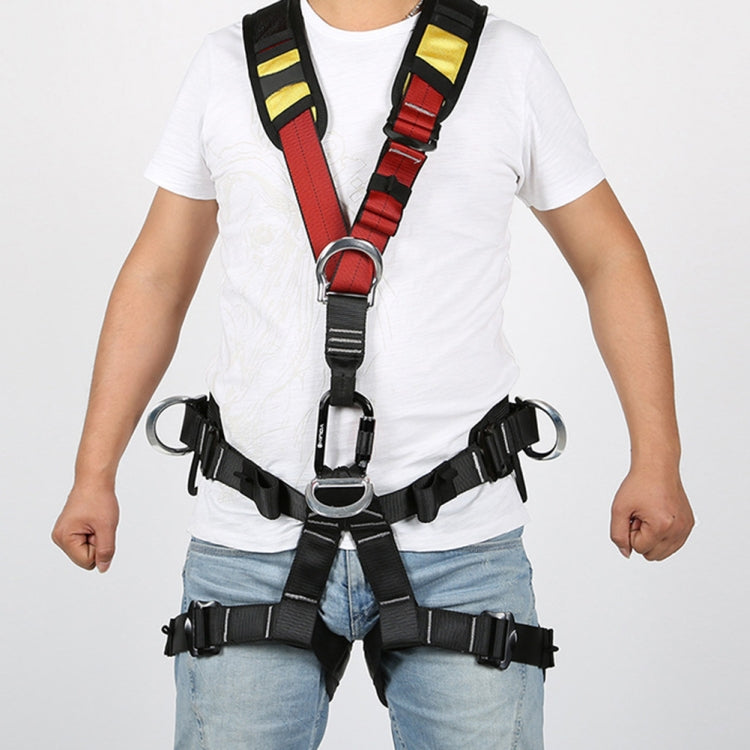 Lisslune | XINDA XDA9516 Outdoor Climbing Polyester High-Strength Rope Adjustable Descender Full-Body Safety Harness