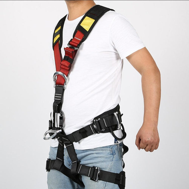 Lisslune | XINDA XDA9516 Outdoor Climbing Polyester High-Strength Rope Adjustable Descender Full-Body Safety Harness