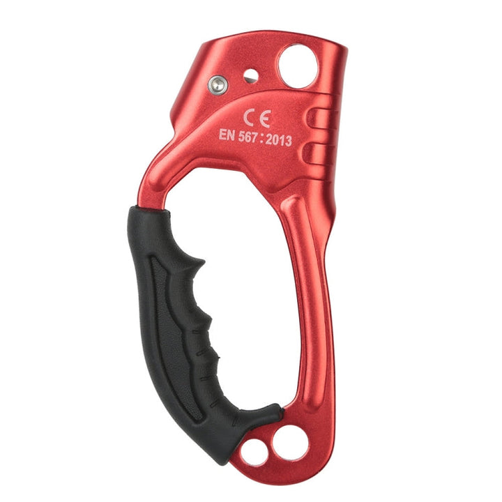Lisslune | XINDA TP-8606 Outdoor Rock Climbing Air Work Anti-Fall Handheld Rope Gripper for 8-12mm Diameter Rope Right(Red)