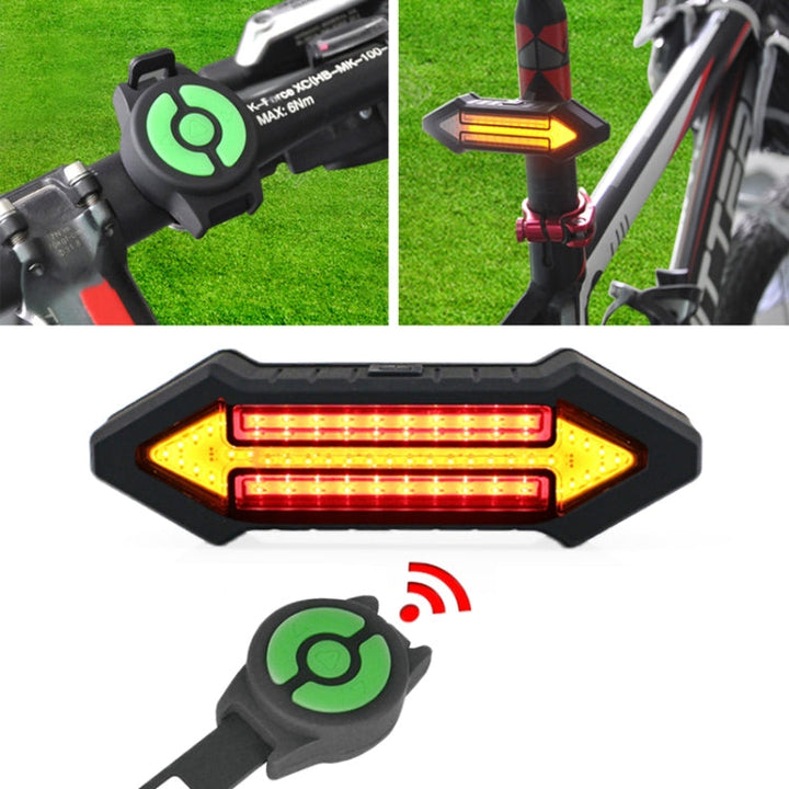 Lisslune | Bicycle Rear Light Intelligent Wireless Remote Control Flashing Light Warning Light