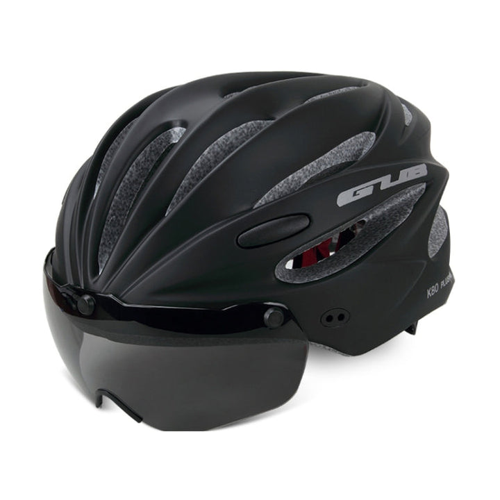 Lisslune | GUB K80 Plus Bicycle Helmet with Visor and Glasses (Black)