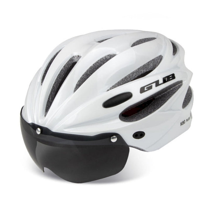 Lisslune | GUB K80 Plus Bicycle Helmet with Visor and Goggles (White)