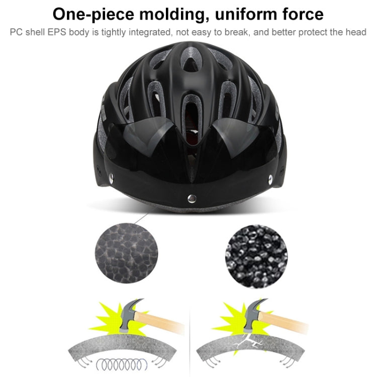 Lisslune | GUB K80 Plus Bicycle Helmet with Visor and Glasses (Black)