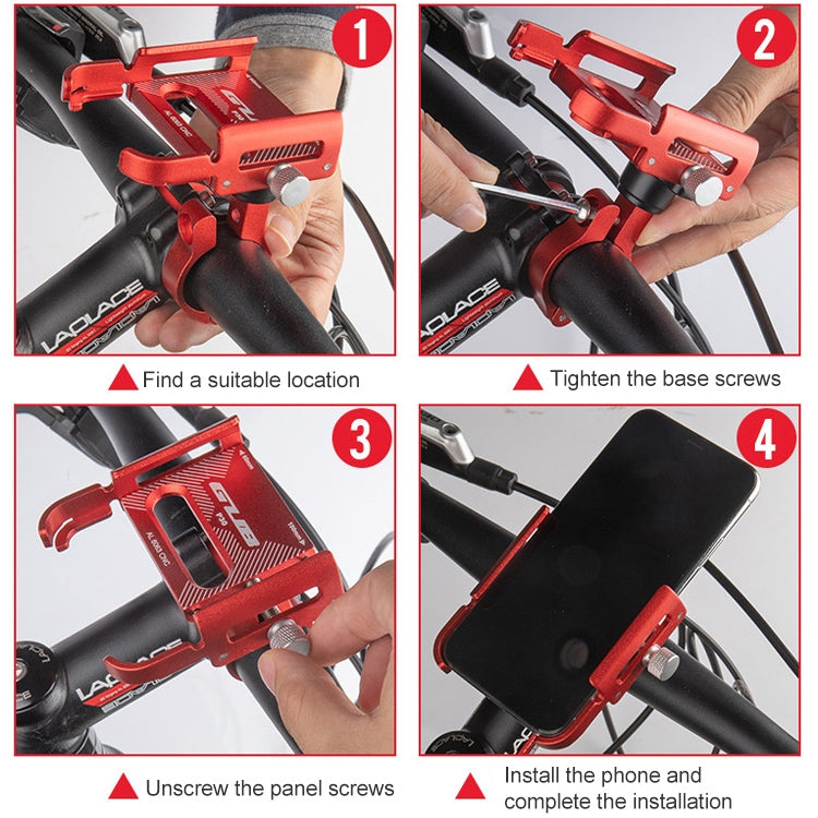 Lisslune | GUB P30 Aluminum Bicycle Phone Mount (Black)