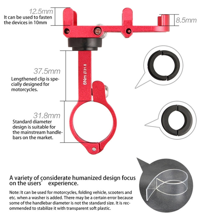 Lisslune | GUB Plus 6 Aluminum Alloy MTB Bicycle Phone Holder (Titanium Color)
