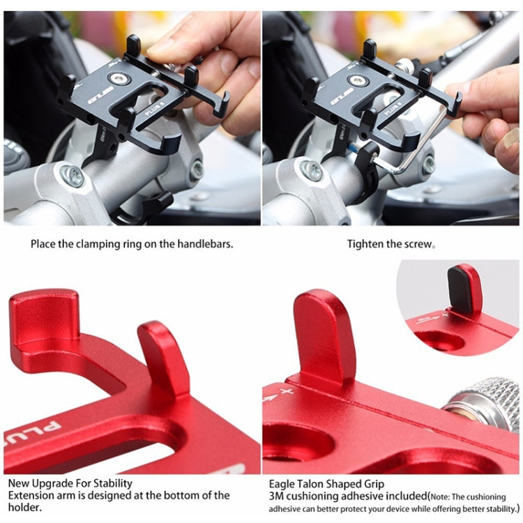 Lisslune | GUB Plus 6 Aluminum Alloy MTB Bicycle Phone Holder (Titanium Color)