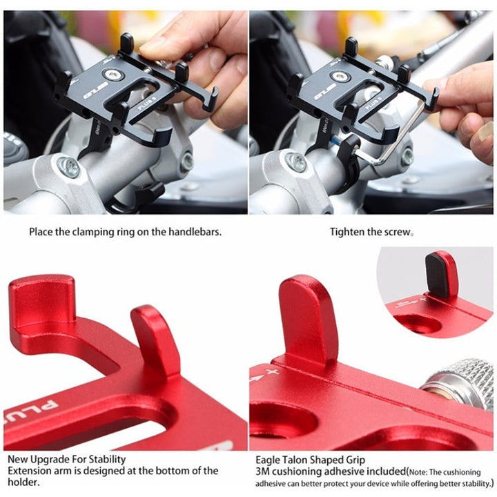 Lisslune | GUB Plus 6 Aluminum Alloy MTB Bicycle Phone Holder (Titanium Color)