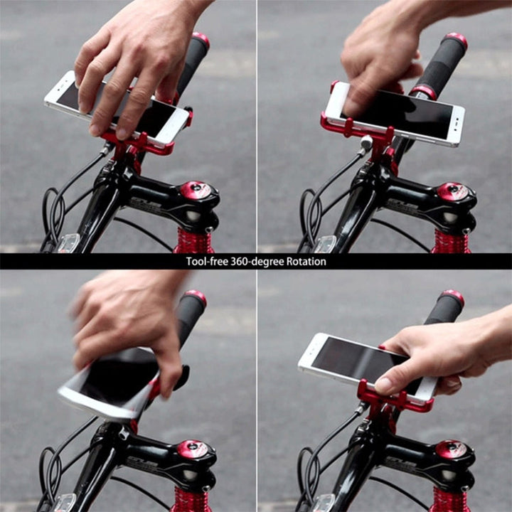 Lisslune | GUB Plus 6 Aluminum Alloy MTB Bicycle Phone Holder (Titanium Color)