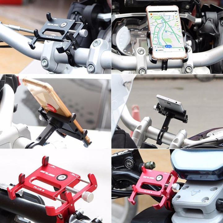 Lisslune | GUB Plus 6 Aluminum Alloy MTB Bicycle Phone Holder (Titanium Color)