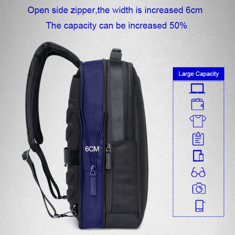 Lisslune | Bopai 751-006561 Large Capacity Business Casual Breathable Laptop Backpack with External USB Port, Size: 29 x 16 x 44 cm (Black)