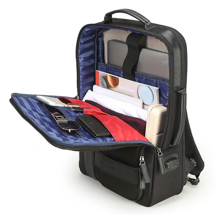 Lisslune | Bopai 751-006561 Large Capacity Business Casual Breathable Laptop Backpack with External USB Port, Size: 29 x 16 x 44 cm (Black)