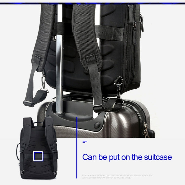 Lisslune | Bopai 751-006561 Large Capacity Business Casual Breathable Laptop Backpack with External USB Port, Size: 29 x 16 x 44 cm (Black)