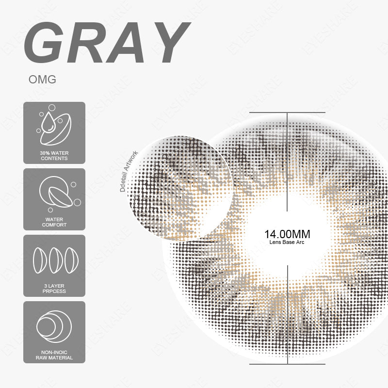 Rynx OMG Gray 14.0mm 1 Pair | 1 Year