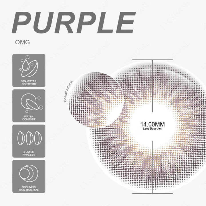 Rynx OMG Purple 14.0mm 1 Pair | 1 Year