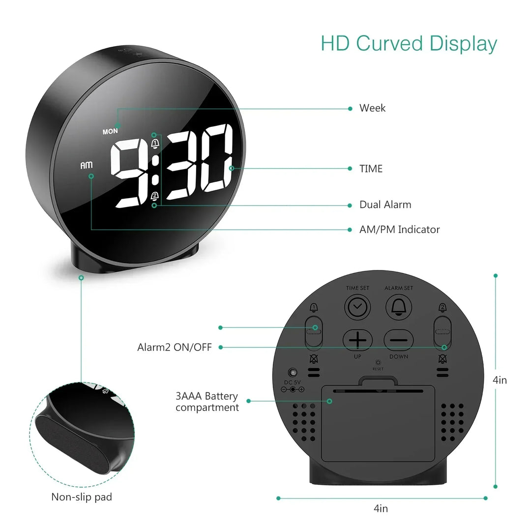 Lisslune | Light Source Digital Table Clock