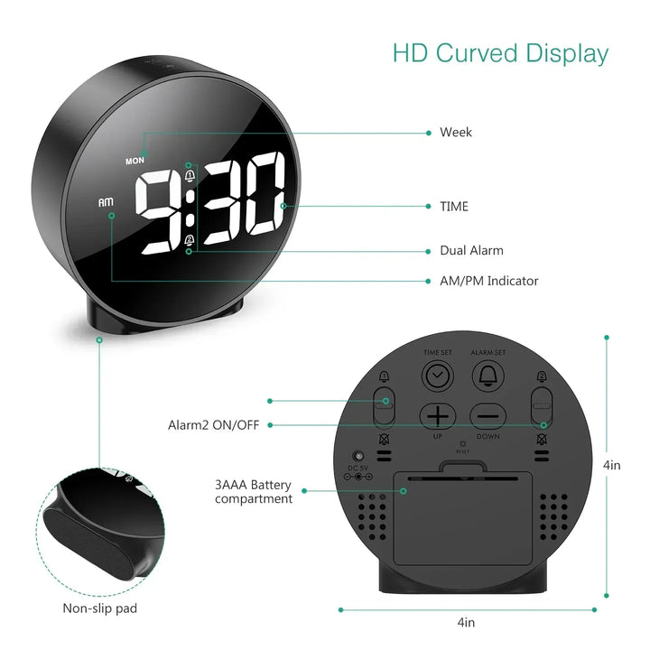 Lisslune | Light Source Digital Table Clock
