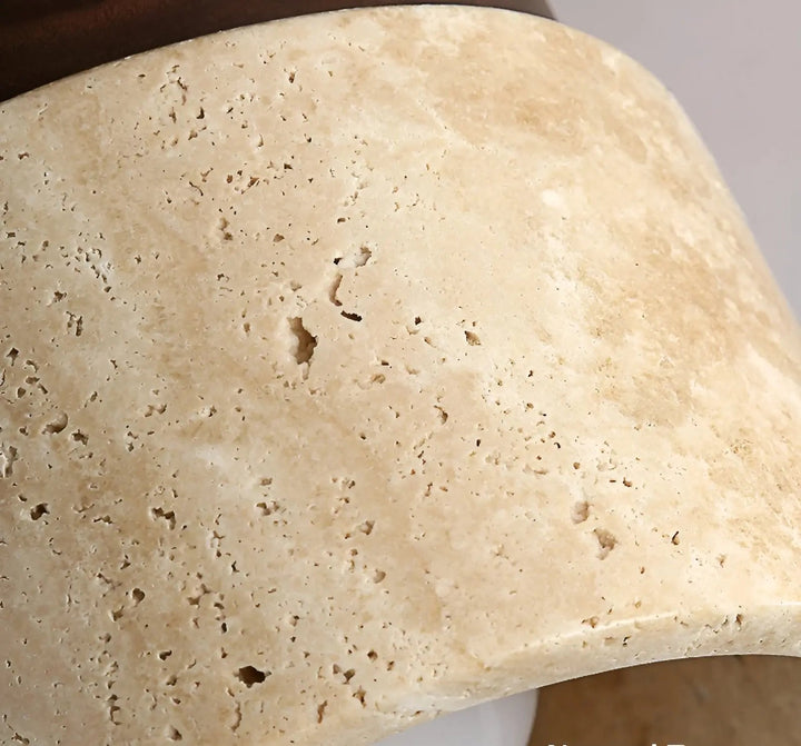 Lisslune | Rustic Travertine Ceiling Lamp - TravaGlow