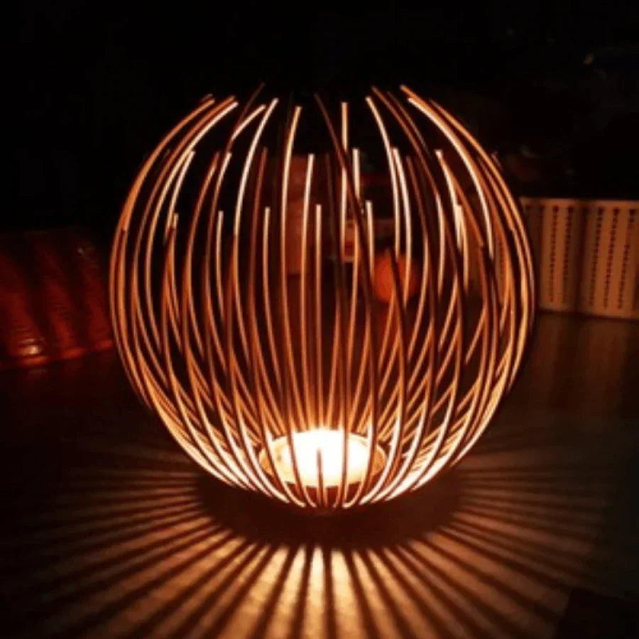 Lisslune | Candlenest braided basket candle holder