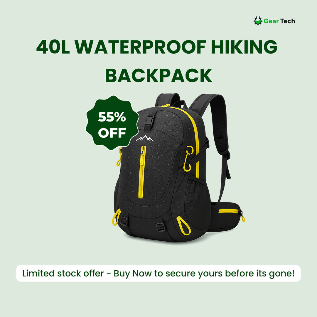 Lisslune | 40L Waterproof Hiking Backpack with Multiple Compartments for Outdoor Adventures and Travel