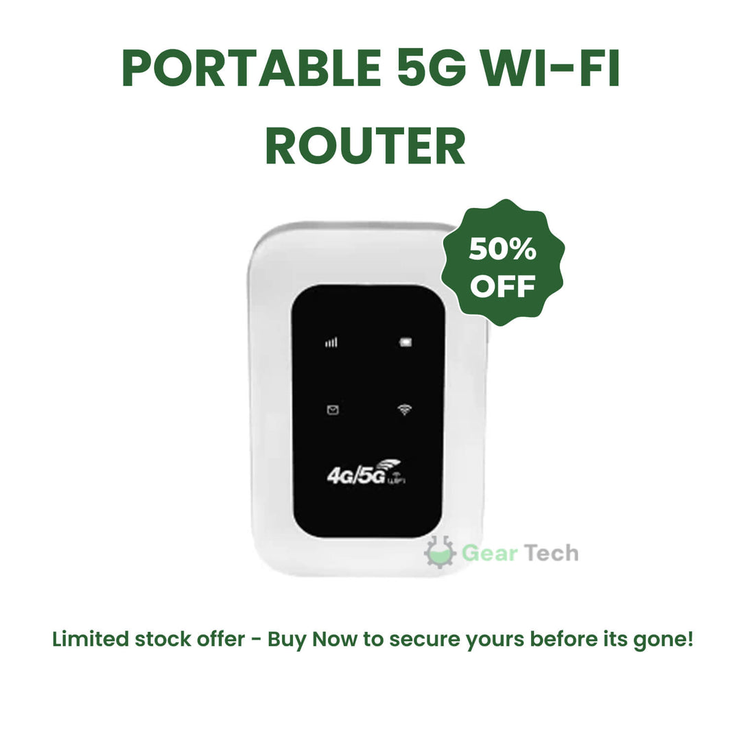 Lisslune | Portable 5G Wi-Fi Router | Secure, High-Speed Connection for Travel & Home Use