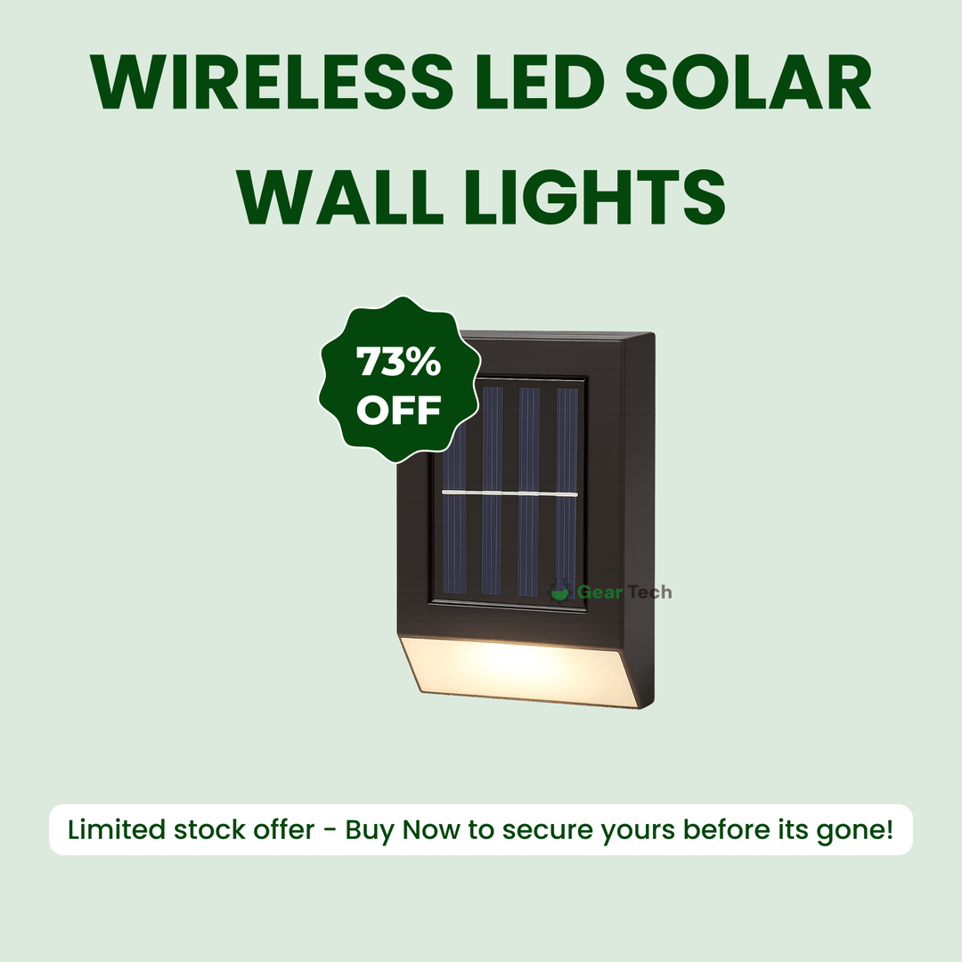 Lisslune | Wireless LED Solar Wall Lights - Outdoor Garden Lighting for Pathways & Patios, Energy-Efficient & Weather-Resistant