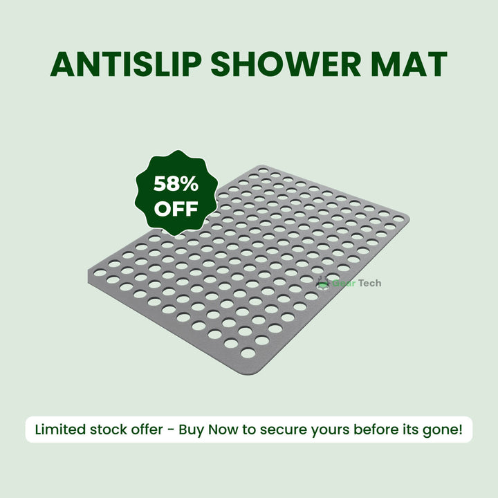 Lisslune | Antislip Shower Mat | Hygienic, Mold Resistant & Comfortable for Safe Bathroom Use