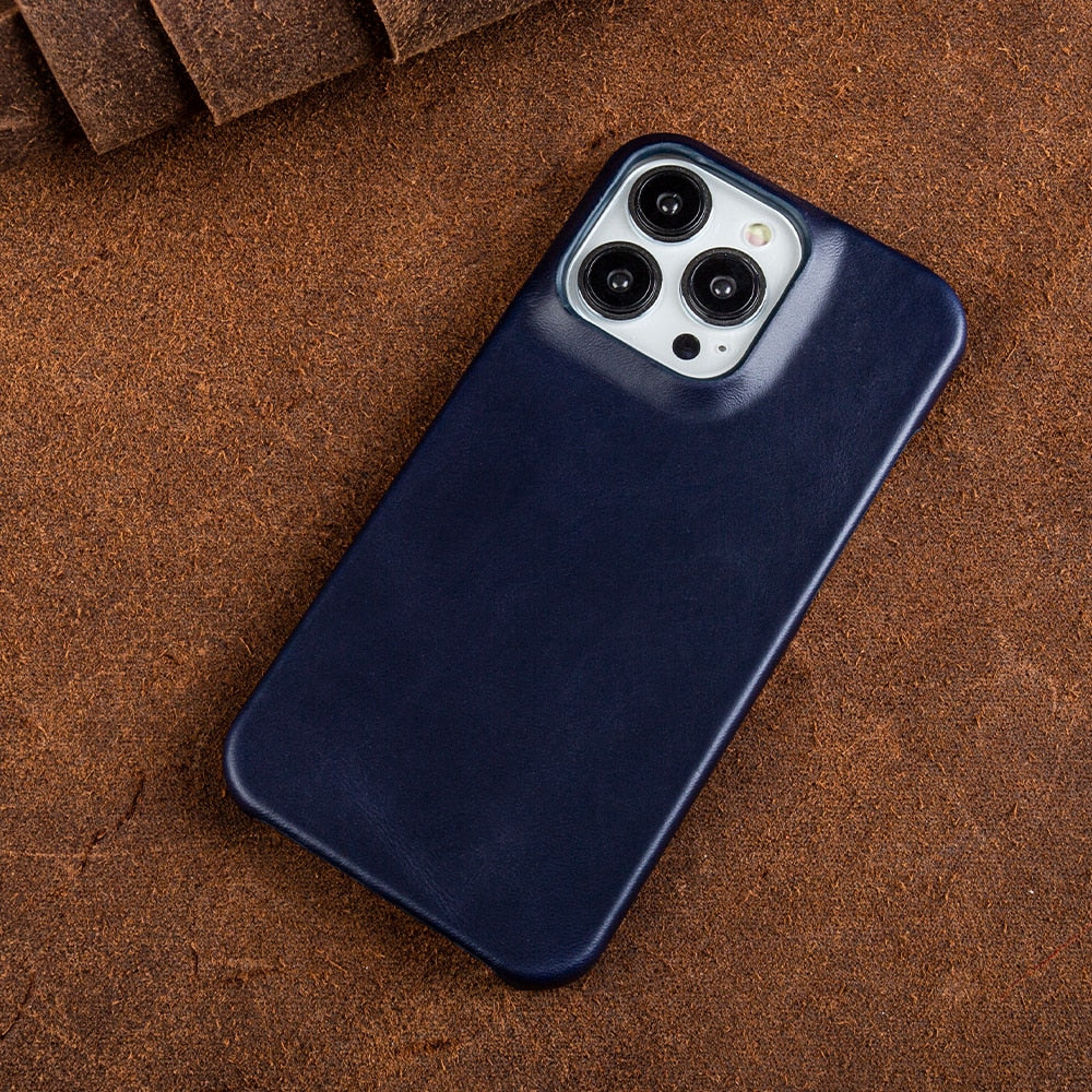 Lisslune | Oil Wax Leather Apple iPhone Case