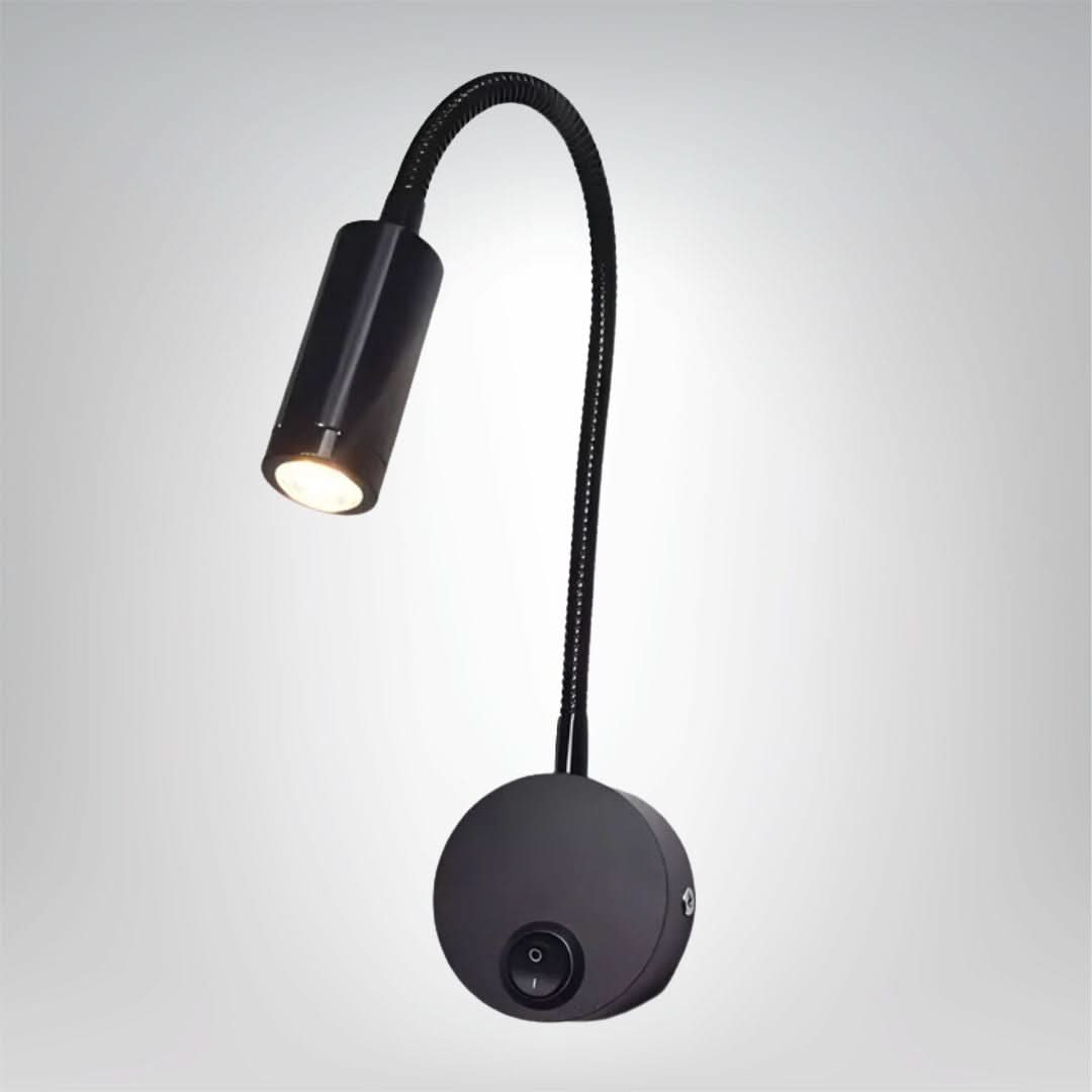 Lisslune | Wireless LED Wall Light with Flexible Arm in Black