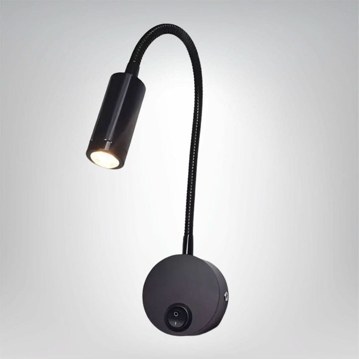 Lisslune | Wireless LED Wall Light with Flexible Arm in Black