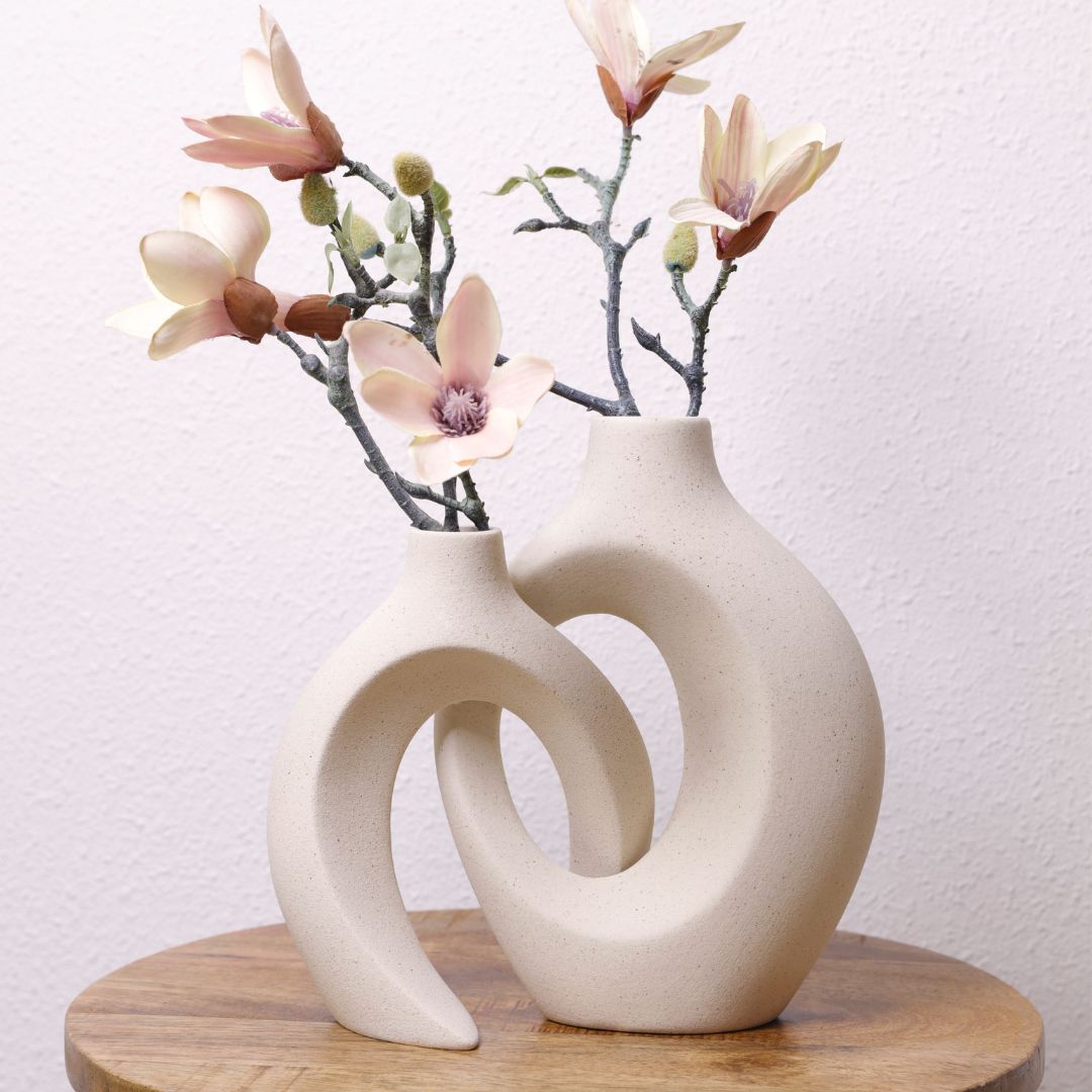 Lisslune | Gleora Intertwined Ceramic Flower Vase – Elegant Decorative Centrepiece for Modern & Classic Interiors