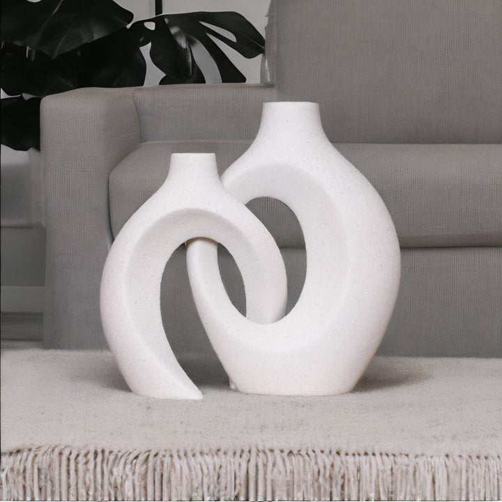 Lisslune | Gleora Intertwined Ceramic Flower Vase – Elegant Decorative Centrepiece for Modern & Classic Interiors