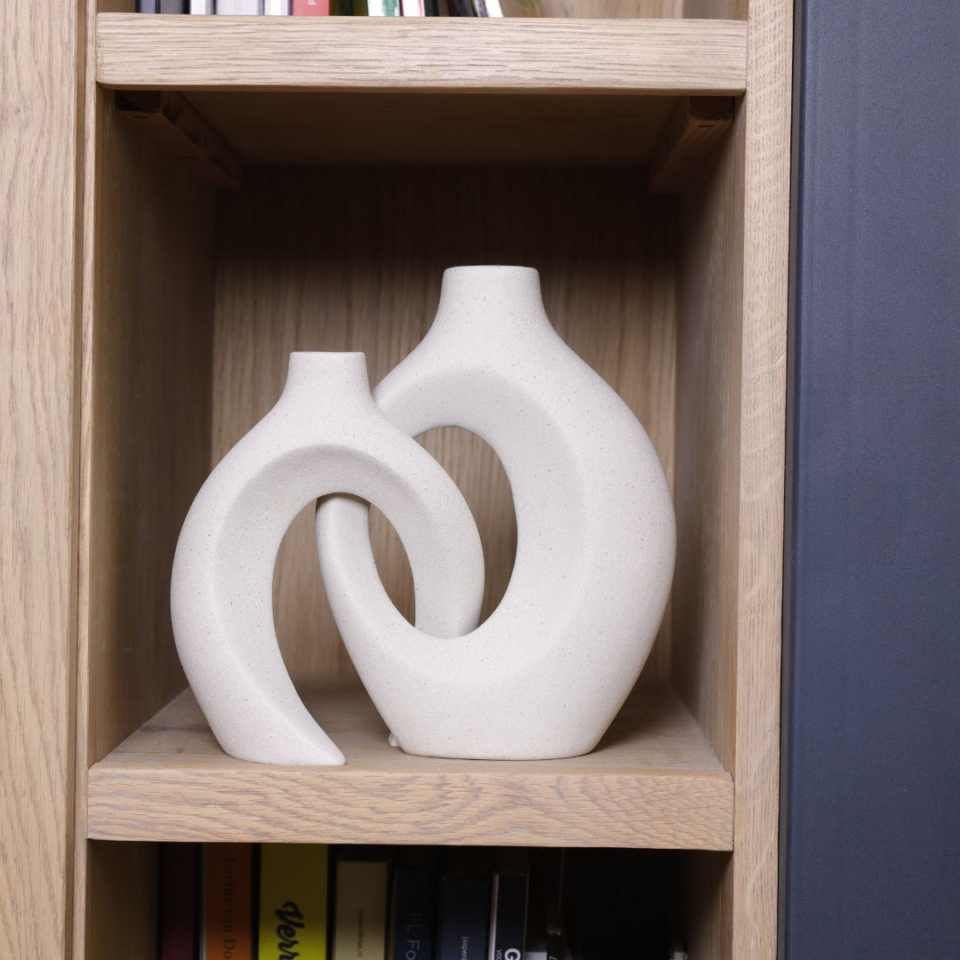 Lisslune | Gleora Intertwined Ceramic Flower Vase – Elegant Decorative Centrepiece for Modern & Classic Interiors
