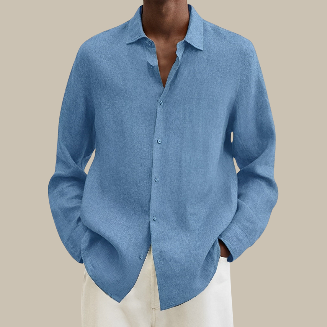Lisslune | Stylish Linen Men's Shirt with Long Sleeves