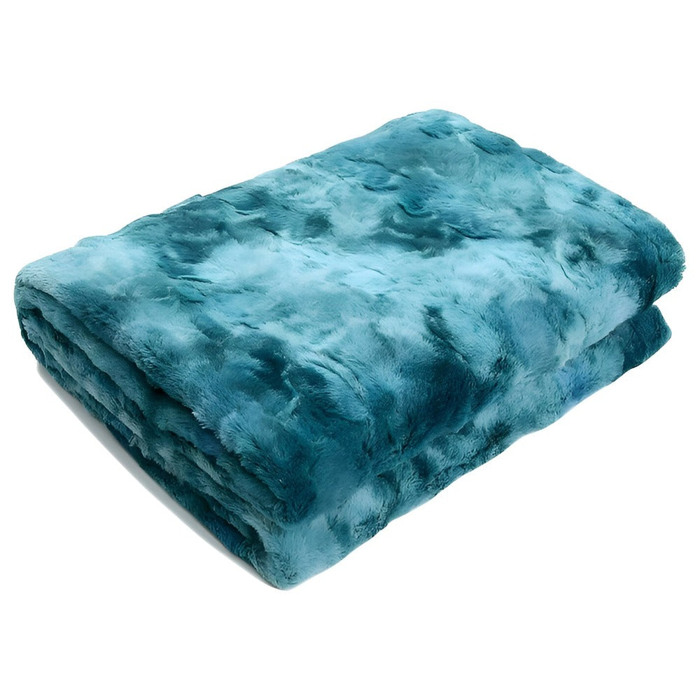 Lisslune | Soft Velour Winter Blanket – Warm Coral Fleece Blanket in Batik Style
