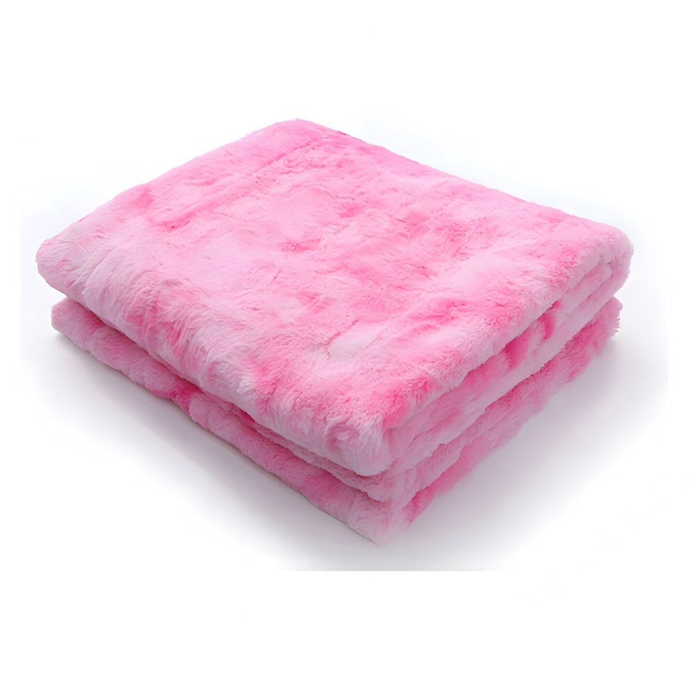 Lisslune | Soft Velour Winter Blanket – Warm Coral Fleece Blanket in Batik Style