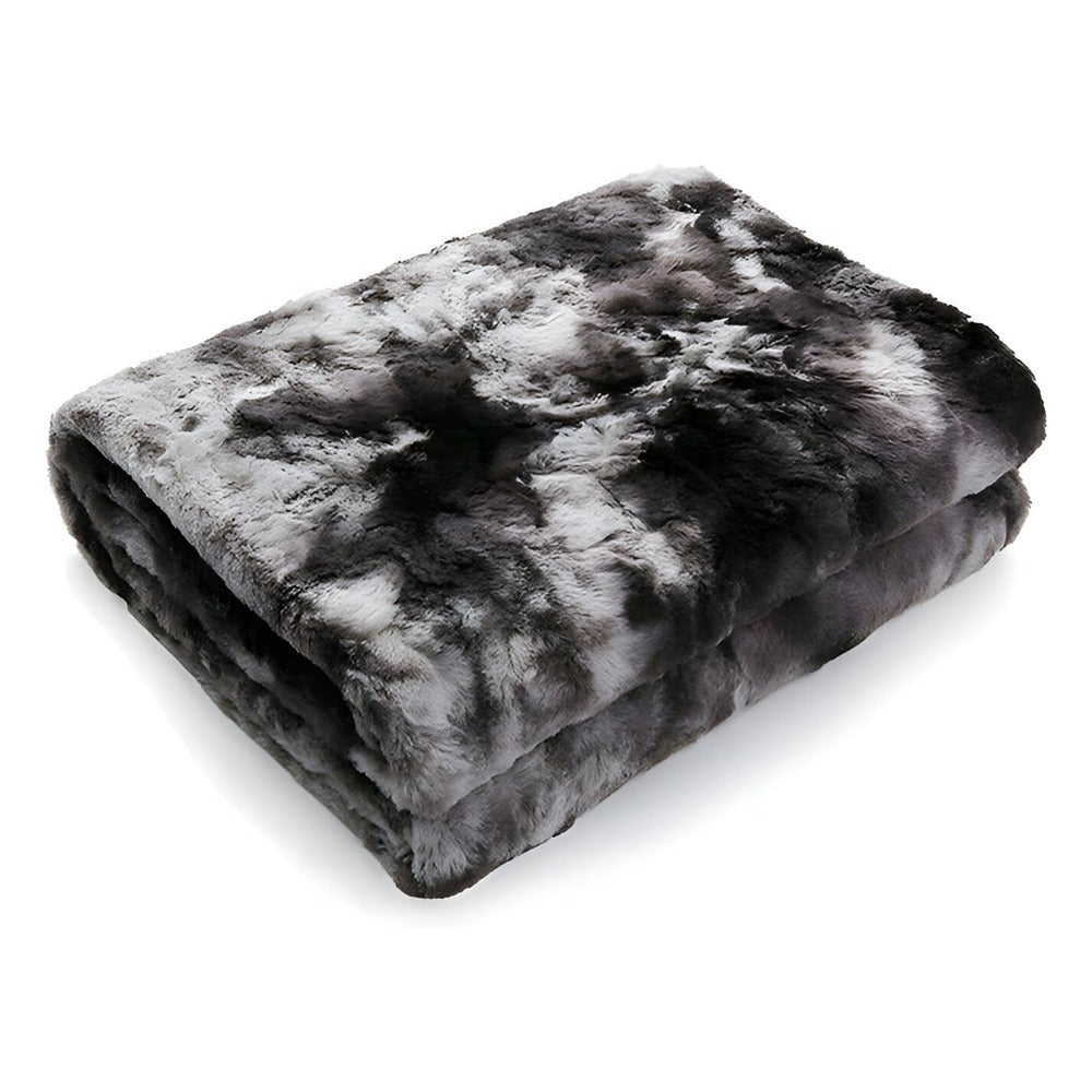 Lisslune | Soft Velour Winter Blanket – Warm Coral Fleece Blanket in Batik Style