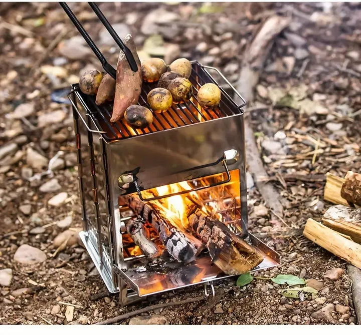 Lisslune | Foldable Stainless Steel Wood Stove - TrailFlame