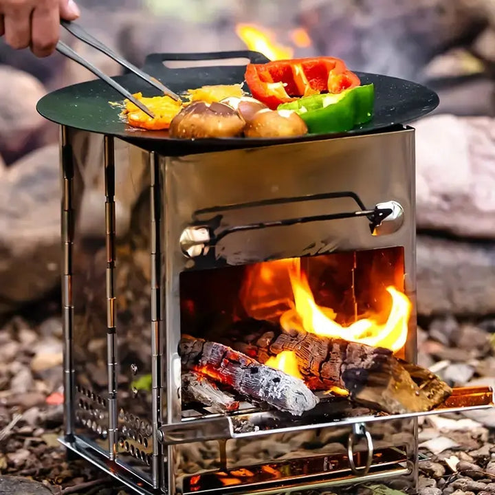 Lisslune | Foldable Stainless Steel Wood Stove - TrailFlame