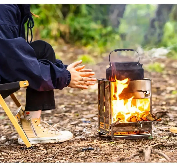 Lisslune | Foldable Stainless Steel Wood Stove - TrailFlame