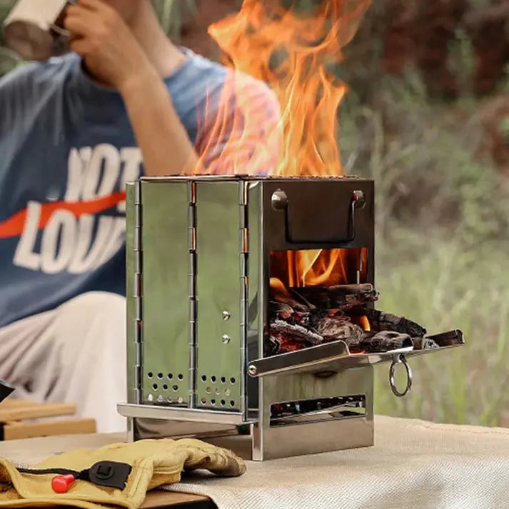 Lisslune | Foldable Stainless Steel Wood Stove - TrailFlame