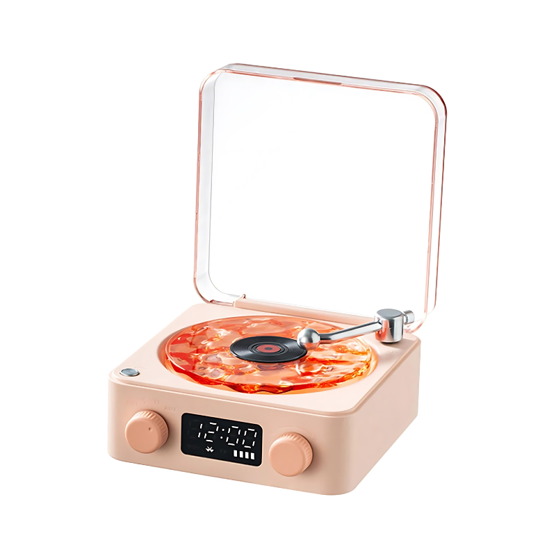 Lisslune | Wireless Vinyl Record Player | Retro Design with Customizable Ambient Lighting for Home Entertainment