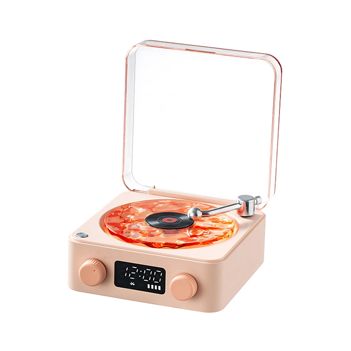 Lisslune | Wireless Vinyl Record Player | Retro Design with Customizable Ambient Lighting for Home Entertainment