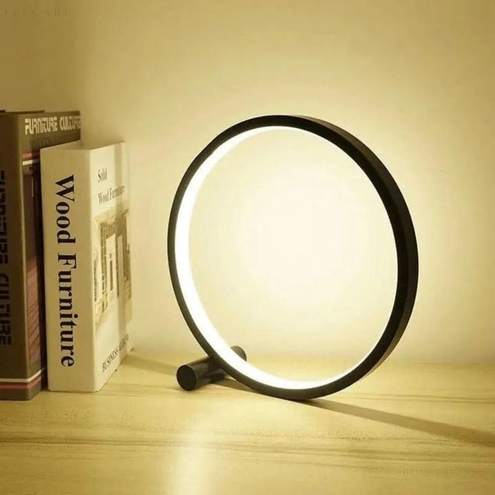 Lisslune | Dimmable LED Ring Table Lamp – Modern Touch Control