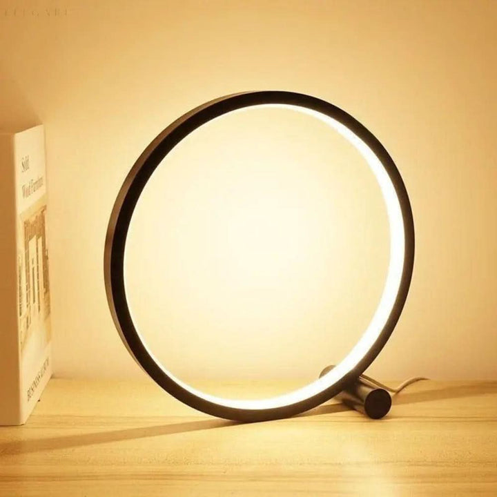 Lisslune | Dimmable LED Ring Table Lamp – Modern Touch Control