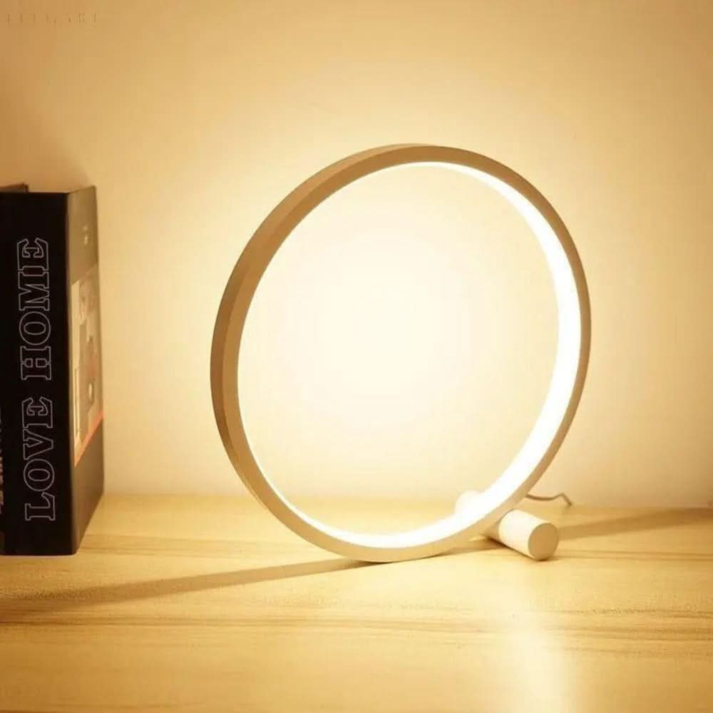 Lisslune | Dimmable LED Ring Table Lamp – Modern Touch Control