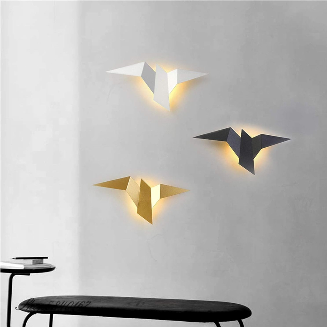 Lisslune | Origami Wall Lamp – Unique Wall Lighting in Japanese Style for Living Room and Bedroom