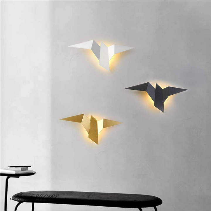 Lisslune | Origami Wall Lamp – Unique Wall Lighting in Japanese Style for Living Room and Bedroom