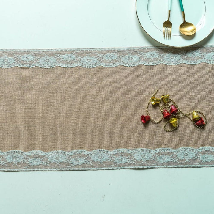 Lisslune | Ornate Blossom Lace Edge Table Runner